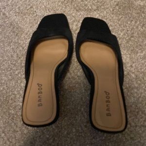 New (without tags) bamboo heeled mule sandals